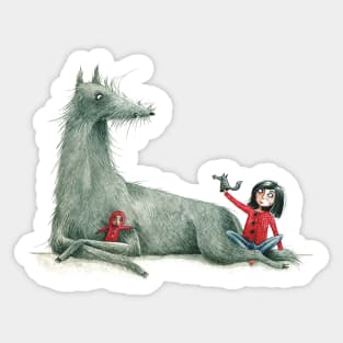 Puppenspiel - Puppet Show - Little Red Riding Hood & The Wolf Sticker